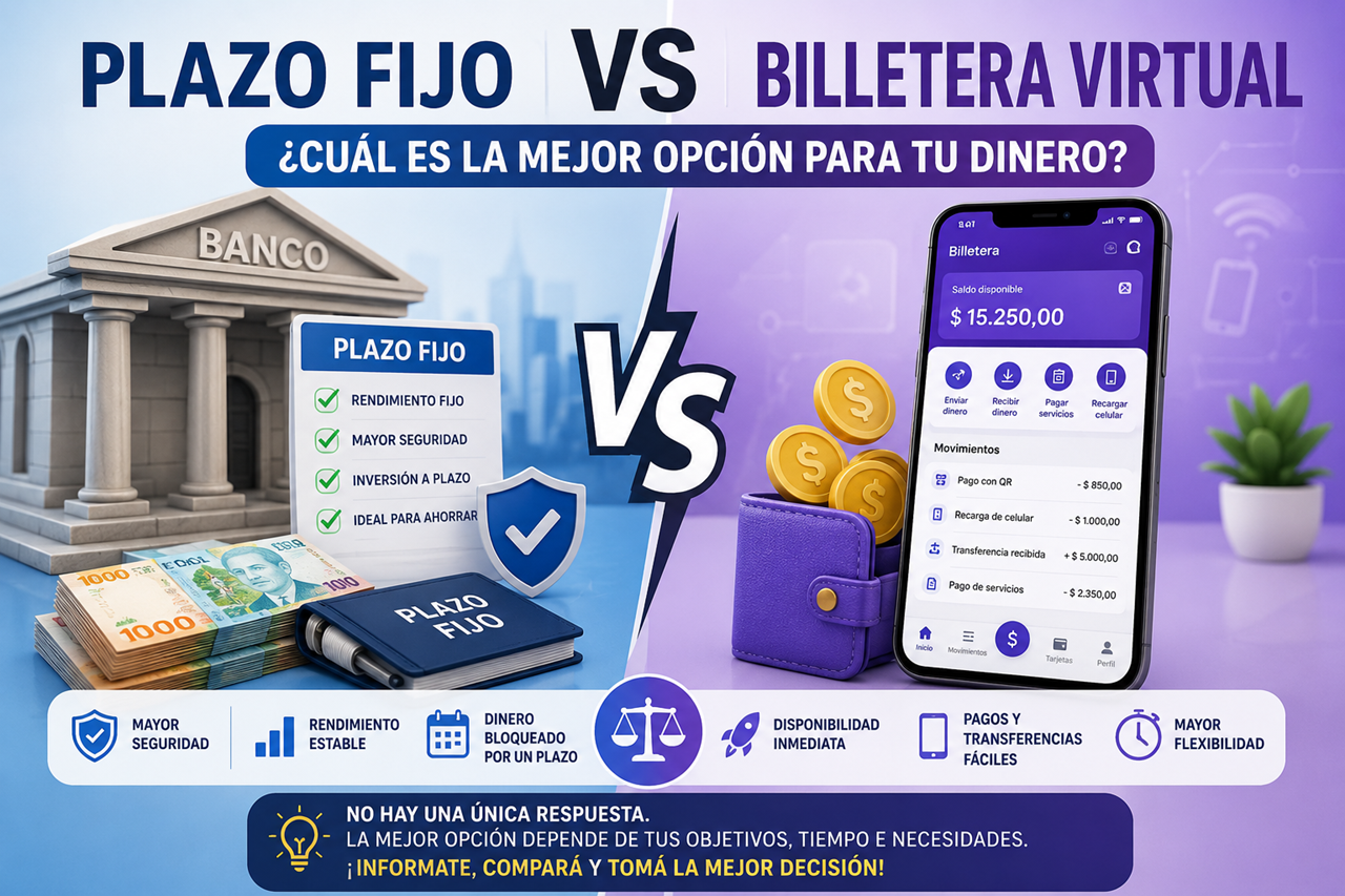 Plazo Fijo vs Billetera Virtual: ¿Cuál es la Mejor Opción para tu Dinero?